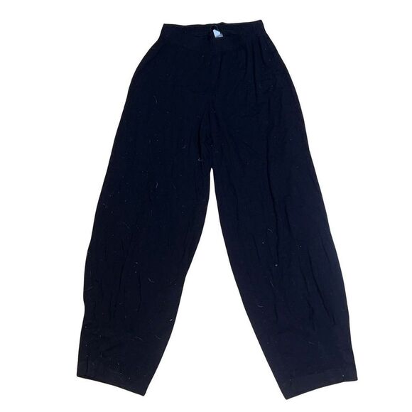 Q’Neel Black Elastic High Waist Jogger Type Linen Pants Women size 8 - Picture 4 of 14